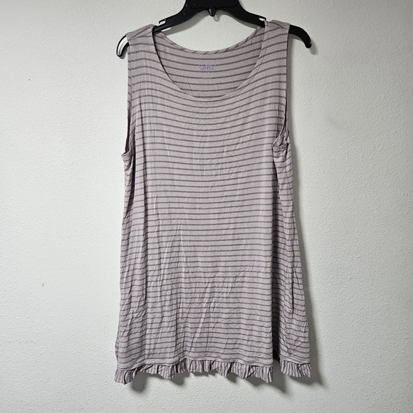 LOGO Layers Striped Sleeveless Top Size XL - Picture 1 of 6